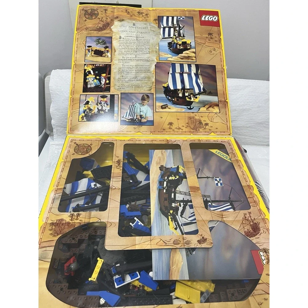 Vintage LEGO 6274 Caribbean Clipper Pirates LEGO Complete Set w/ Box Manual 1989